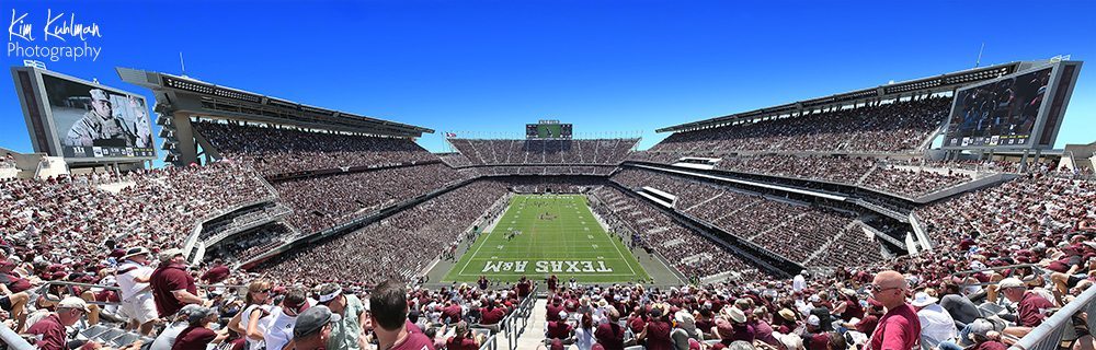 Texas A&M Kyle Field Panoramic Certified Professional Photographer Symmetry